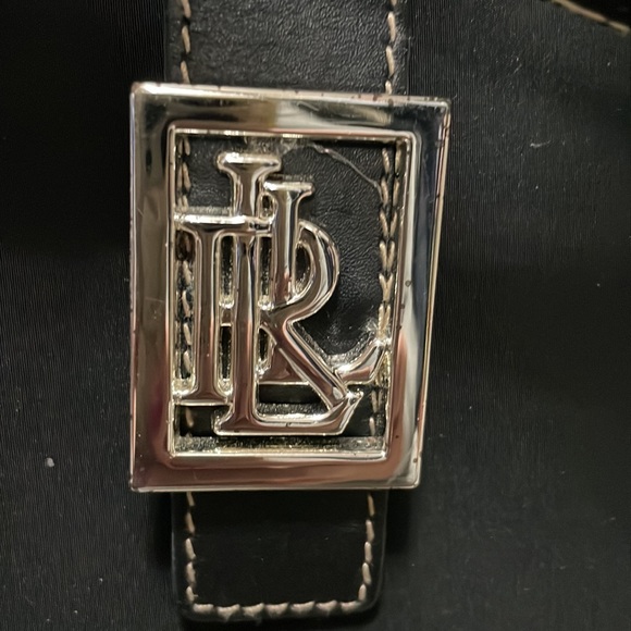 RLL on this lightly used bag, black material and black leather shoulder straps. - Picture 2 of 8